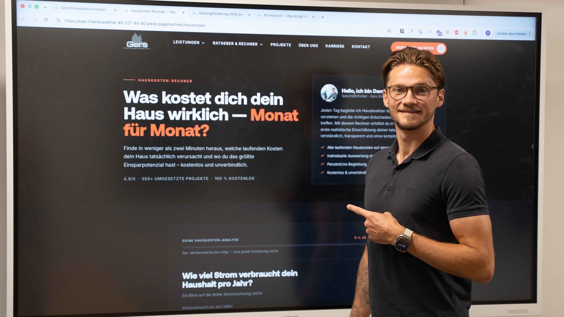 Damian am Hauskostenrechner