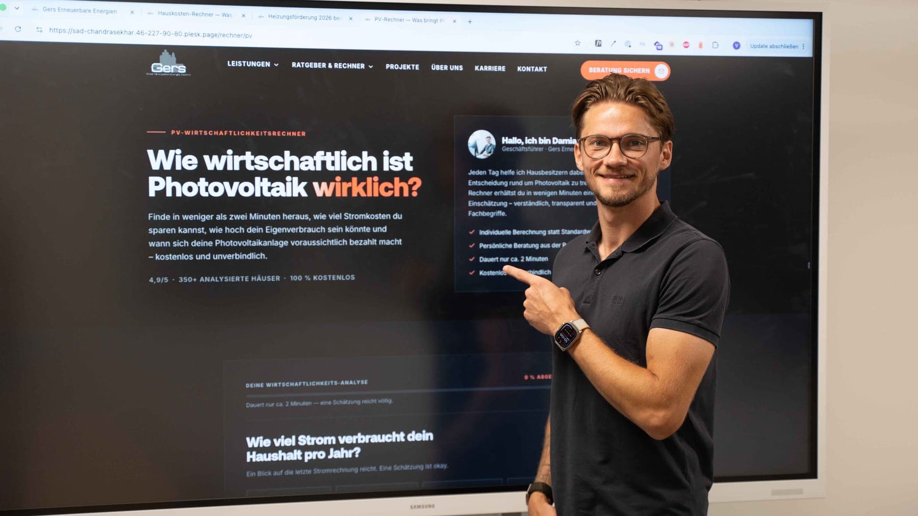 Damian am PV-Rechner